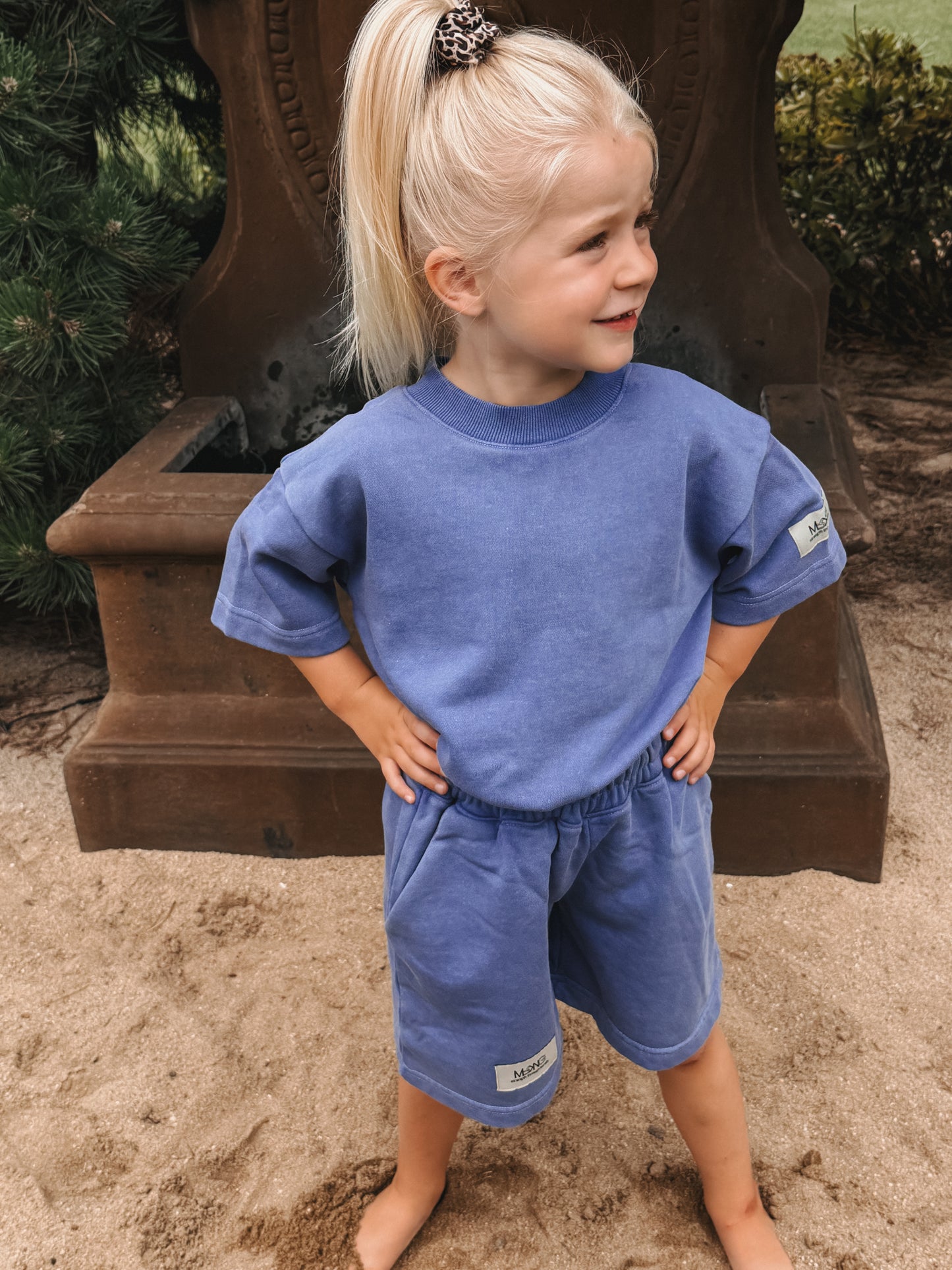 KIDS SHORTS DUSTY BLUE
