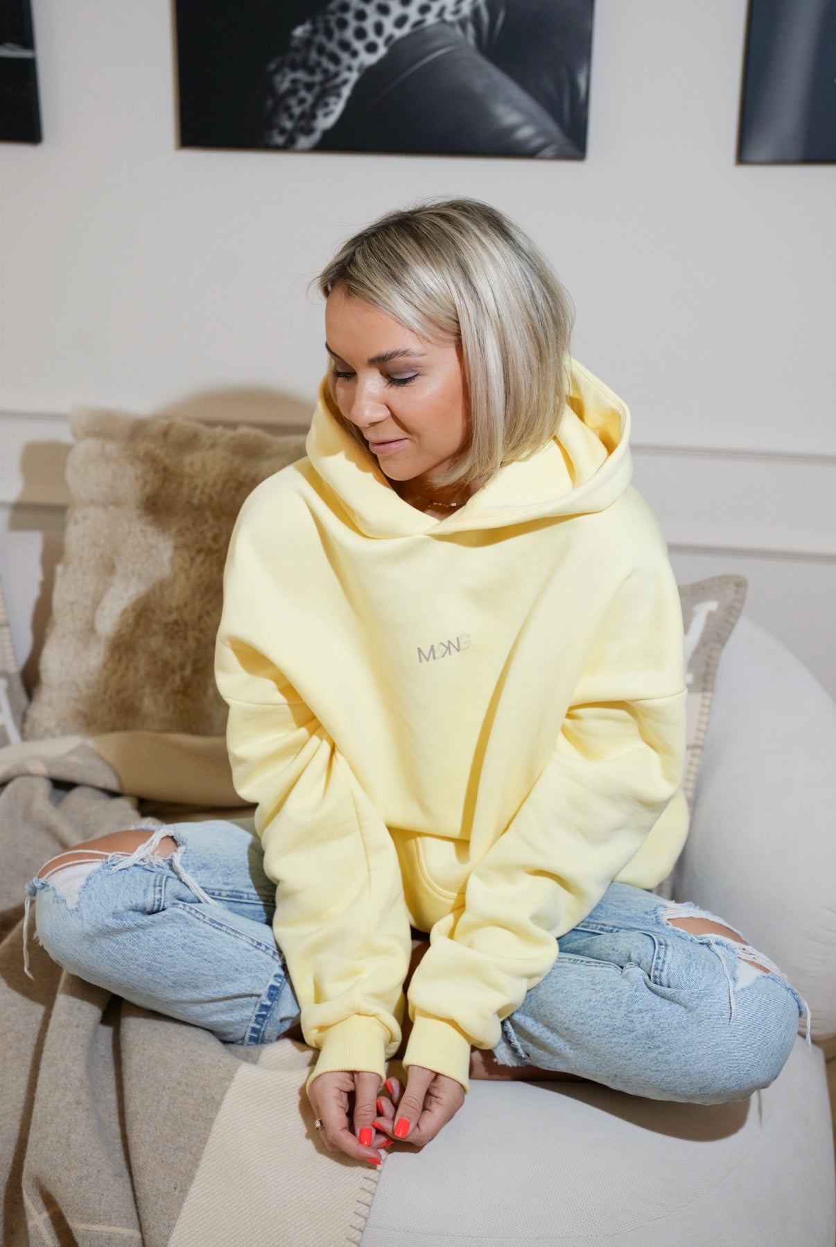 HOODIE "Crowned" BUTTER YELLOW