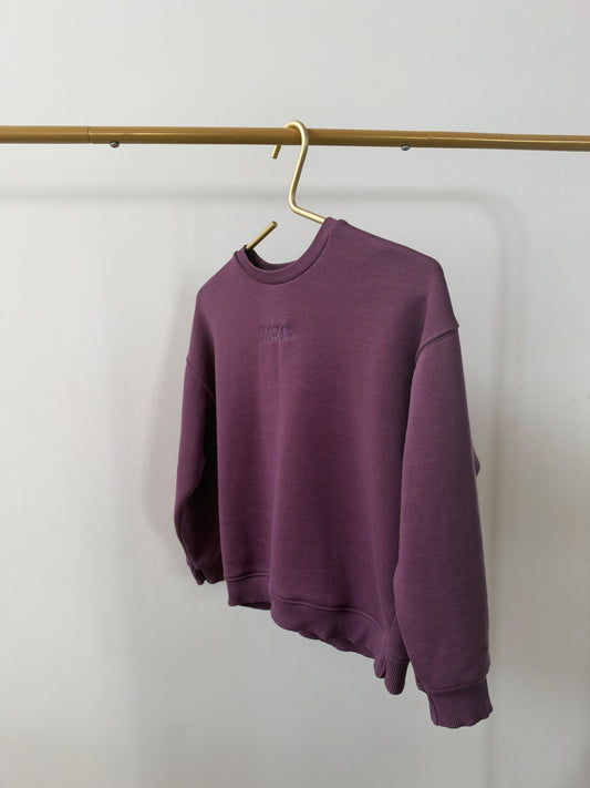KIDS MRKNG SWEATER FADED PLUM