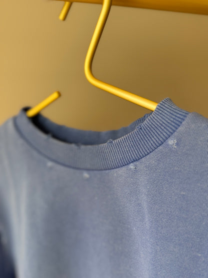WOMEN CROP SHIRT DUSTY BLUE