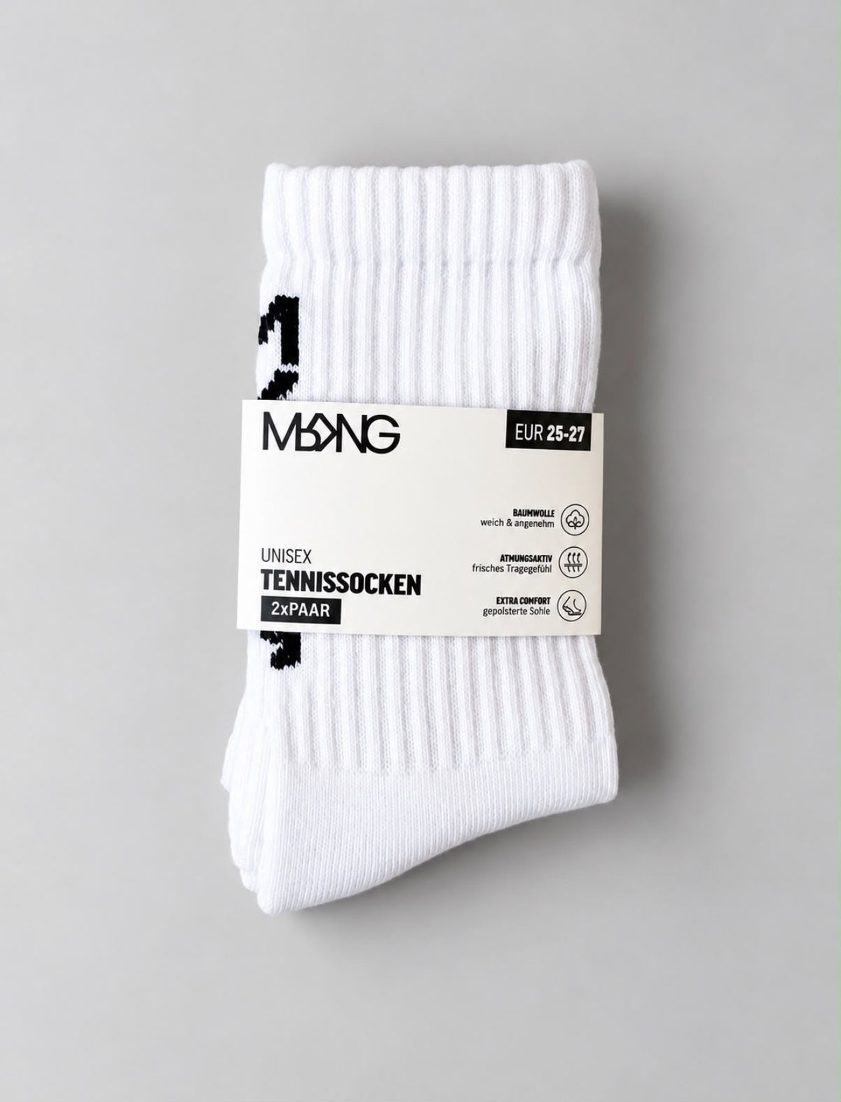 KIDS MRKNG TENNIS SOCKS 2 PACK - STYLE A