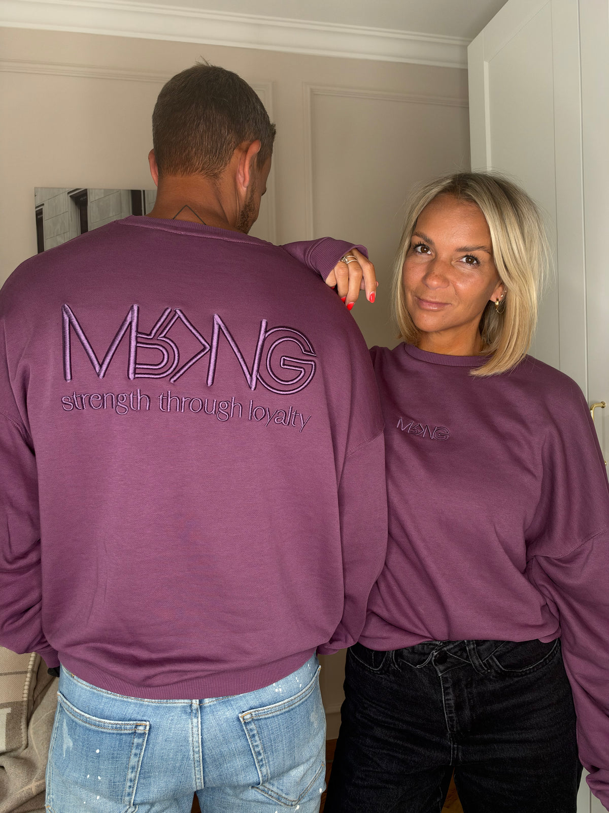 UNISEX MRKNG OVERSIZED SWEATER FADED PLUM