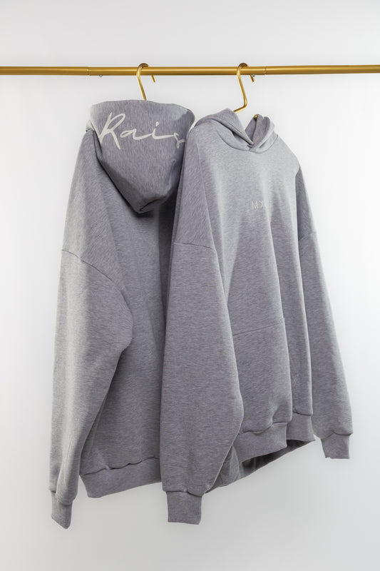 HOODIE "Raised" STONE GREY