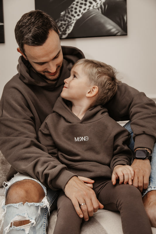 KIDS HOODIE "Graced" SMOKED MOCHA