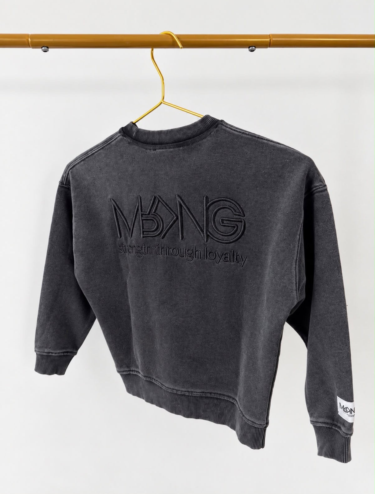 KIDS MRKNG SWEATER WASHED BLACK