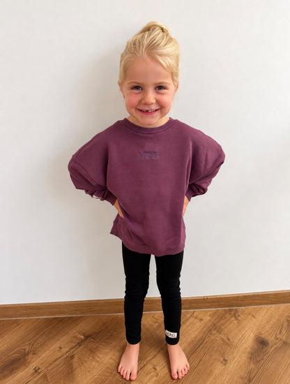 KIDS MRKNG SWEATER FADED PLUM