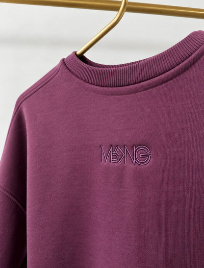 KIDS MRKNG SWEATER FADED PLUM