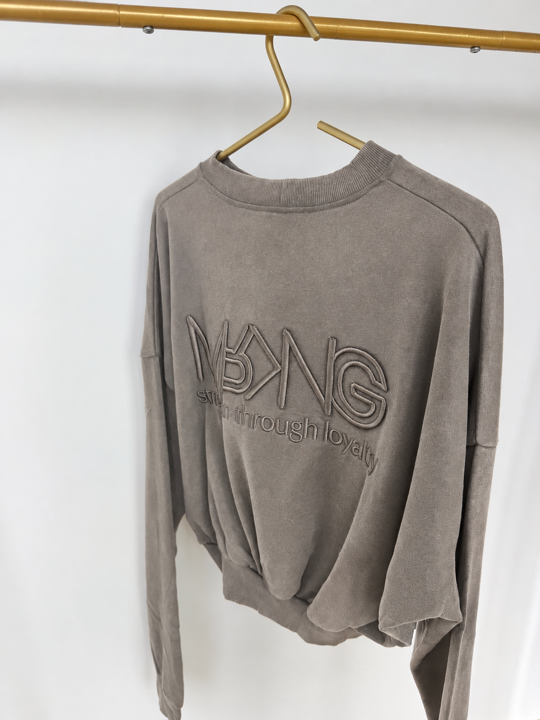 MRKNG CROP SWEATER FADED GREIGE
