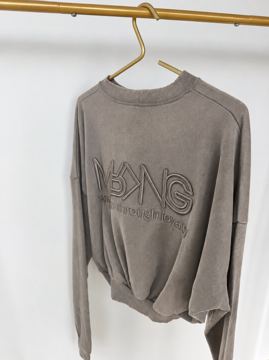 MRKNG CROP SWEATER FADED GREIGE