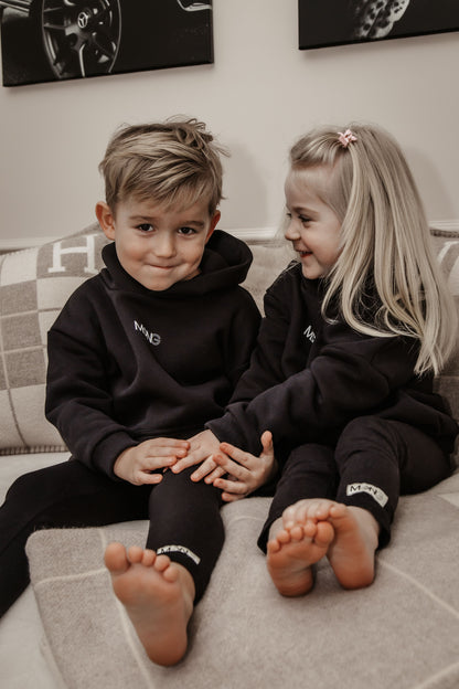 KIDS HOODIE "Crowned" ONYX BLACK