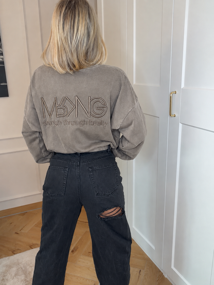 MRKNG CROP SWEATER FADED GREIGE