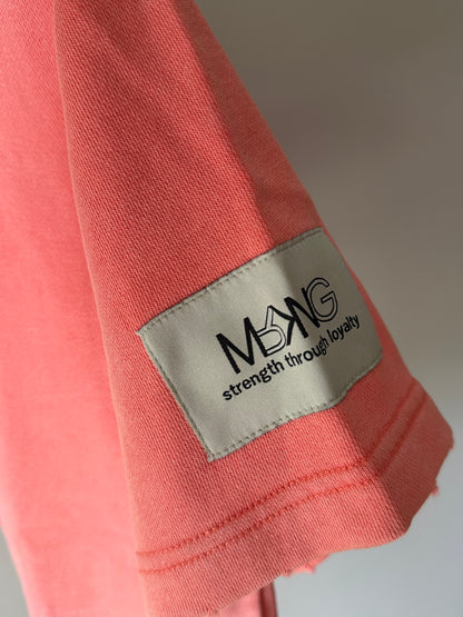 WOMEN CROP SHIRT WASHED CORAL