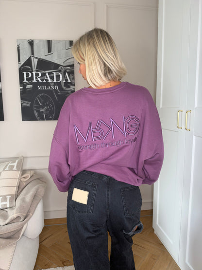 UNISEX MRKNG OVERSIZED SWEATER FADED PLUM