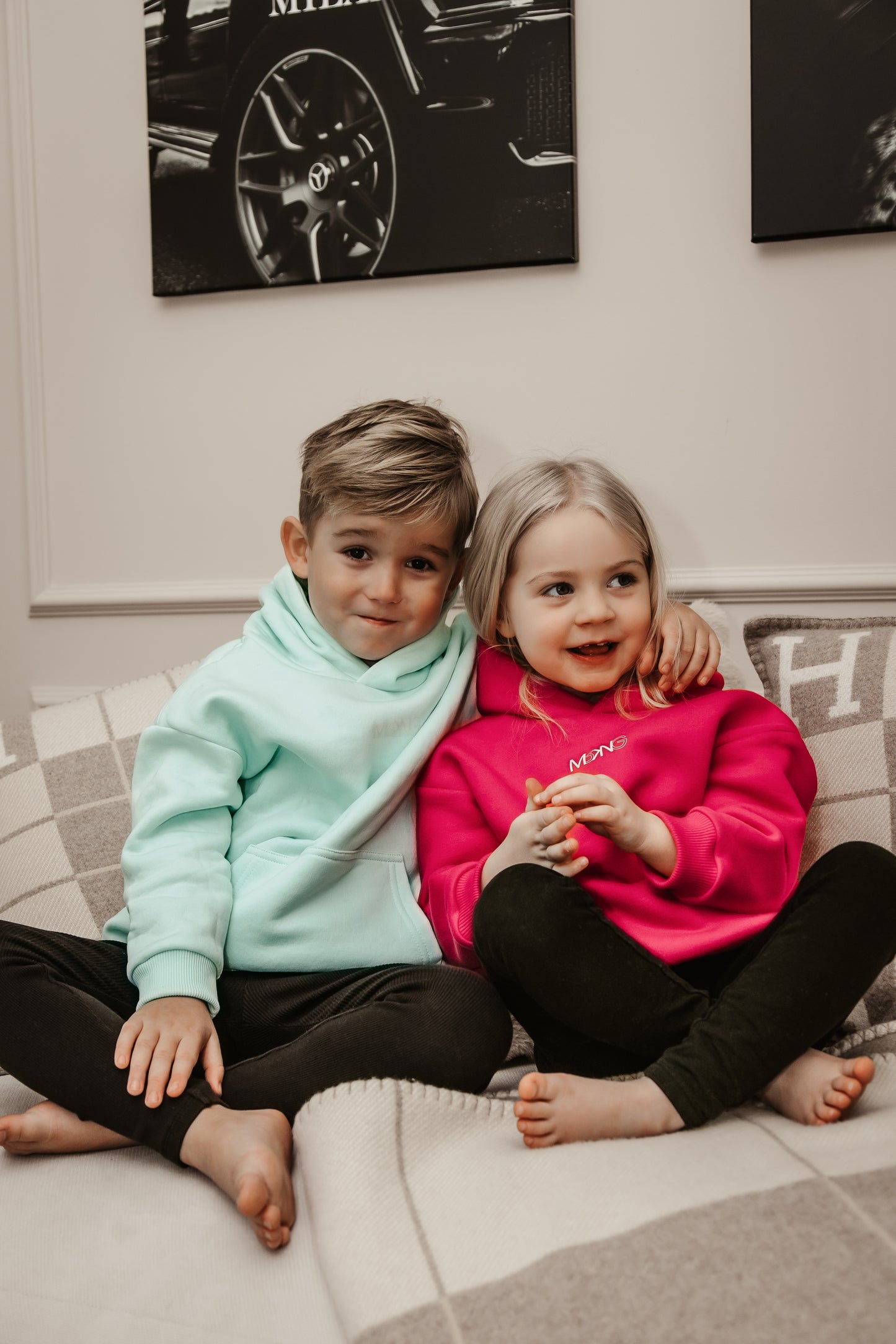 KIDS HOODIE "Raised" GLACIER MINT