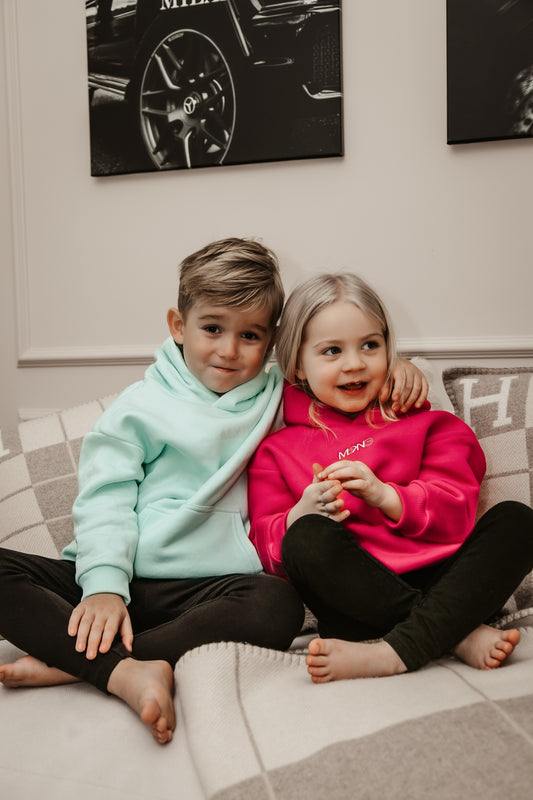 KIDS HOODIE "Raised" GLACIER MINT