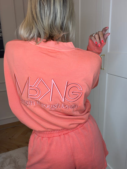 MRKNG CROP SWEATER WASHED CORAL