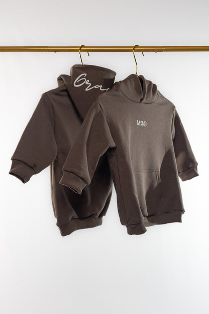 KIDS HOODIE "Graced" SMOKED MOCHA
