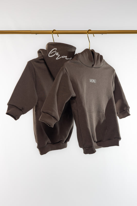KIDS HOODIE "Graced" SMOKED MOCHA