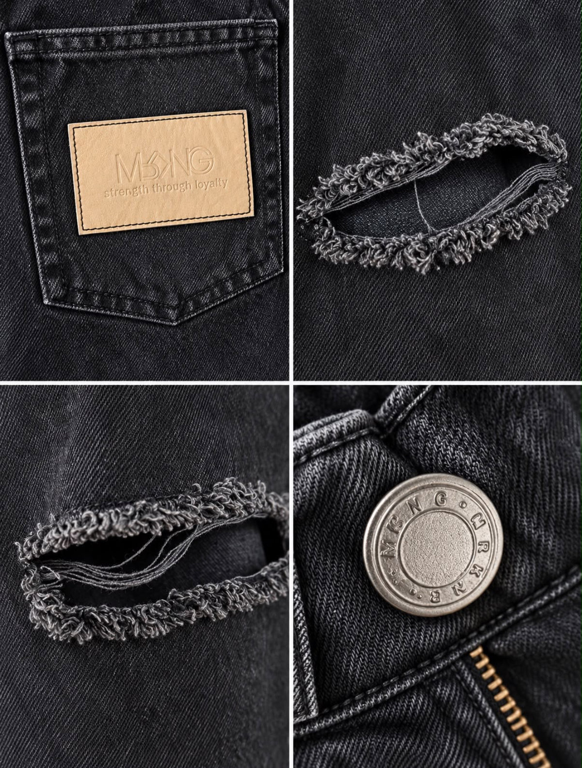 MRKNG DENIM JEANS WASHED BLACK