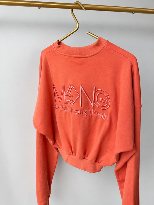MRKNG CROP SWEATER WASHED CORAL