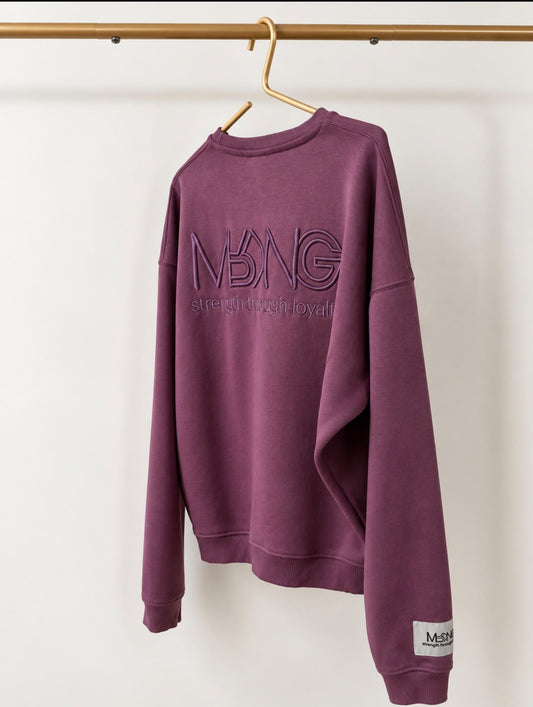 UNISEX MRKNG OVERSIZED SWEATER FADED PLUM