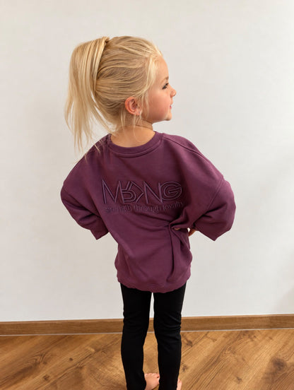KIDS MRKNG SWEATER FADED PLUM
