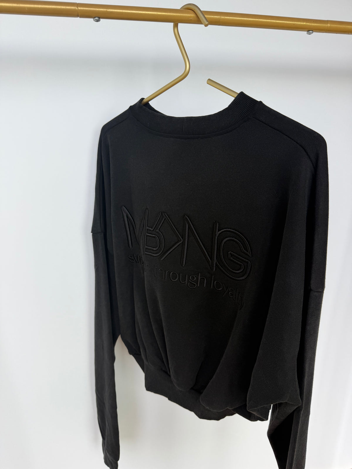 MRKNG CROP SWEATER ASH BLACK