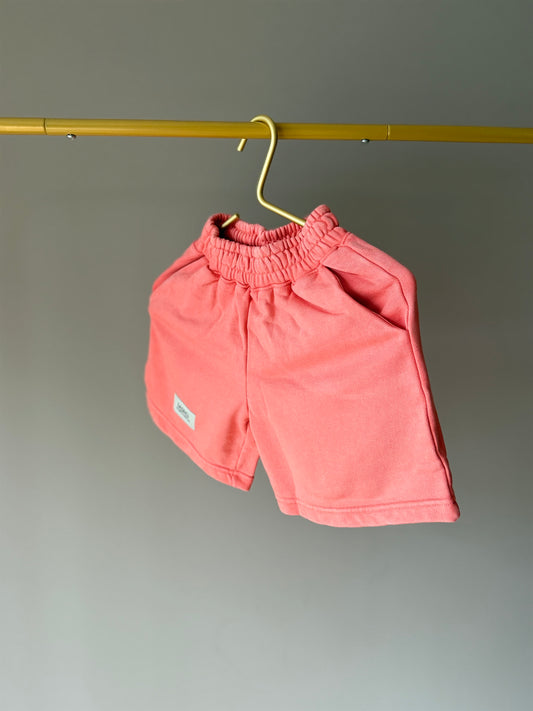 KIDS SHORTS WASHED CORAL