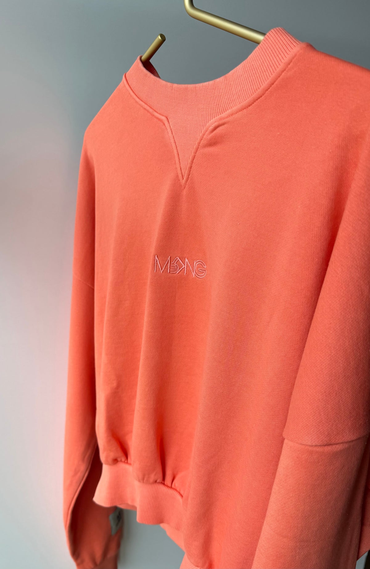 MRKNG CROP SWEATER WASHED CORAL