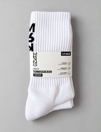 UNISEX MRKNG TENNIS SOCKS 2 PACK - STYLE A