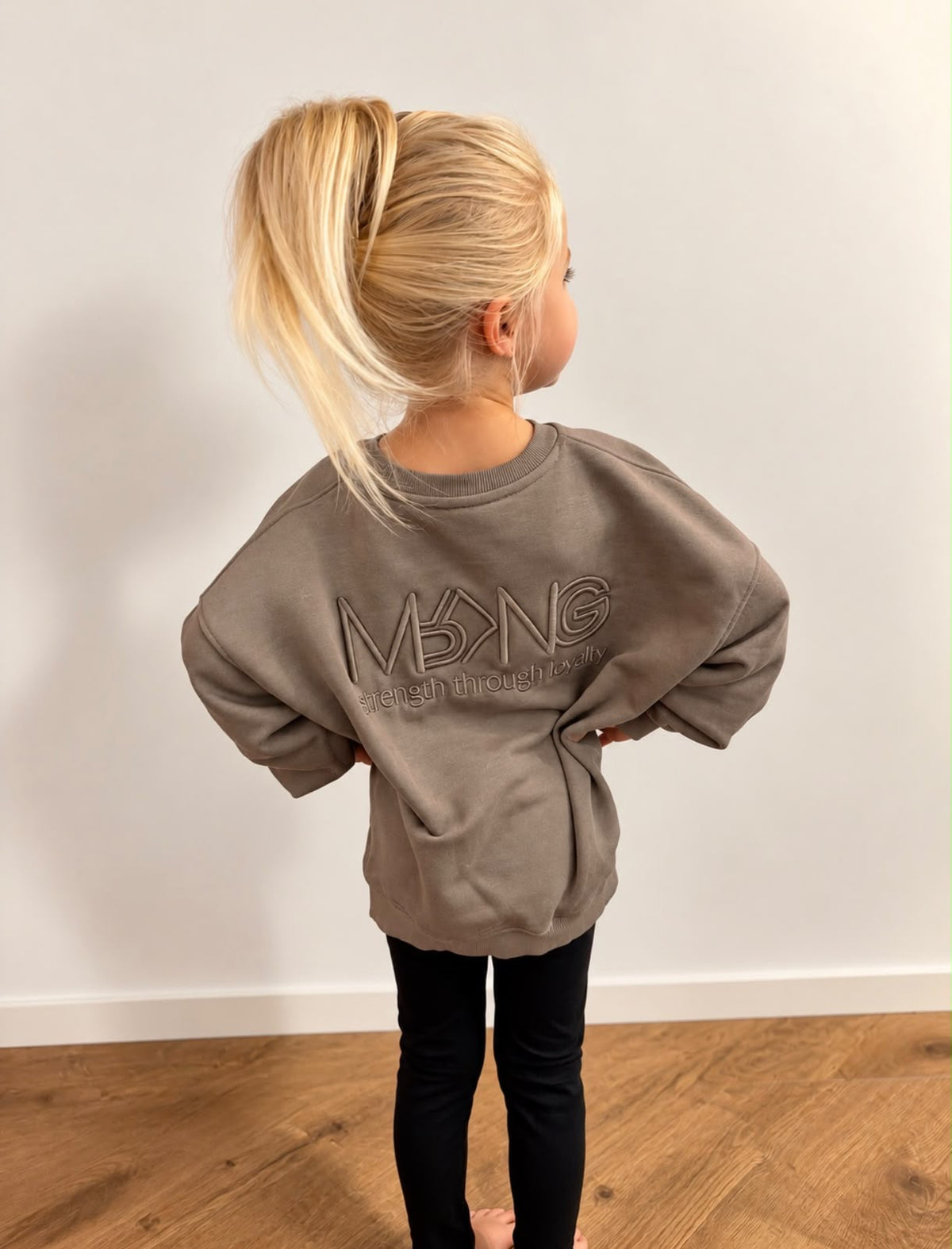 KIDS MRKNG SWEATER FADED GREIGE