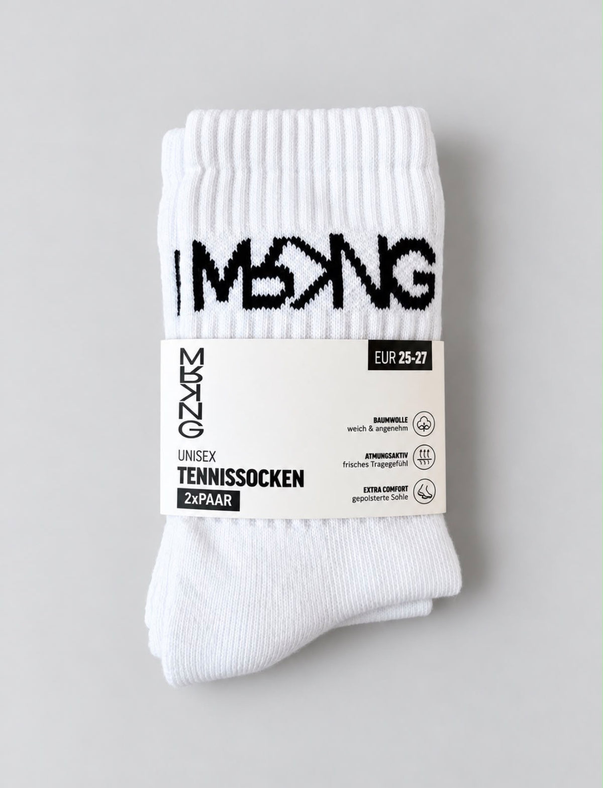KIDS MRKNG TENNIS SOCKS 2 PACK - STYLE B