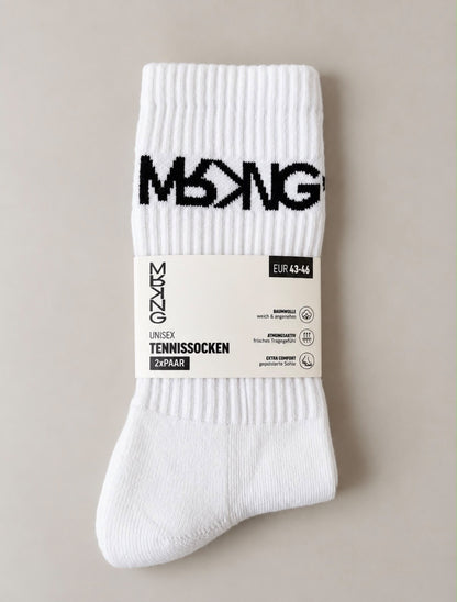 UNISEX MRKNG TENNIS SOCKS 2 PACK - STYLE B