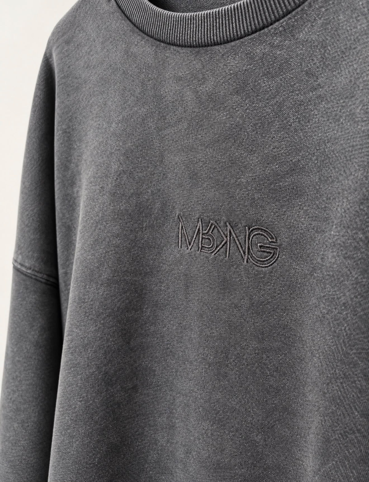 UNISEX MRKNG OVERSIZED SWEATER WASHED BLACK